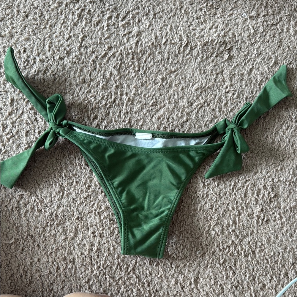 Green Tie-Side Bikini Bottom